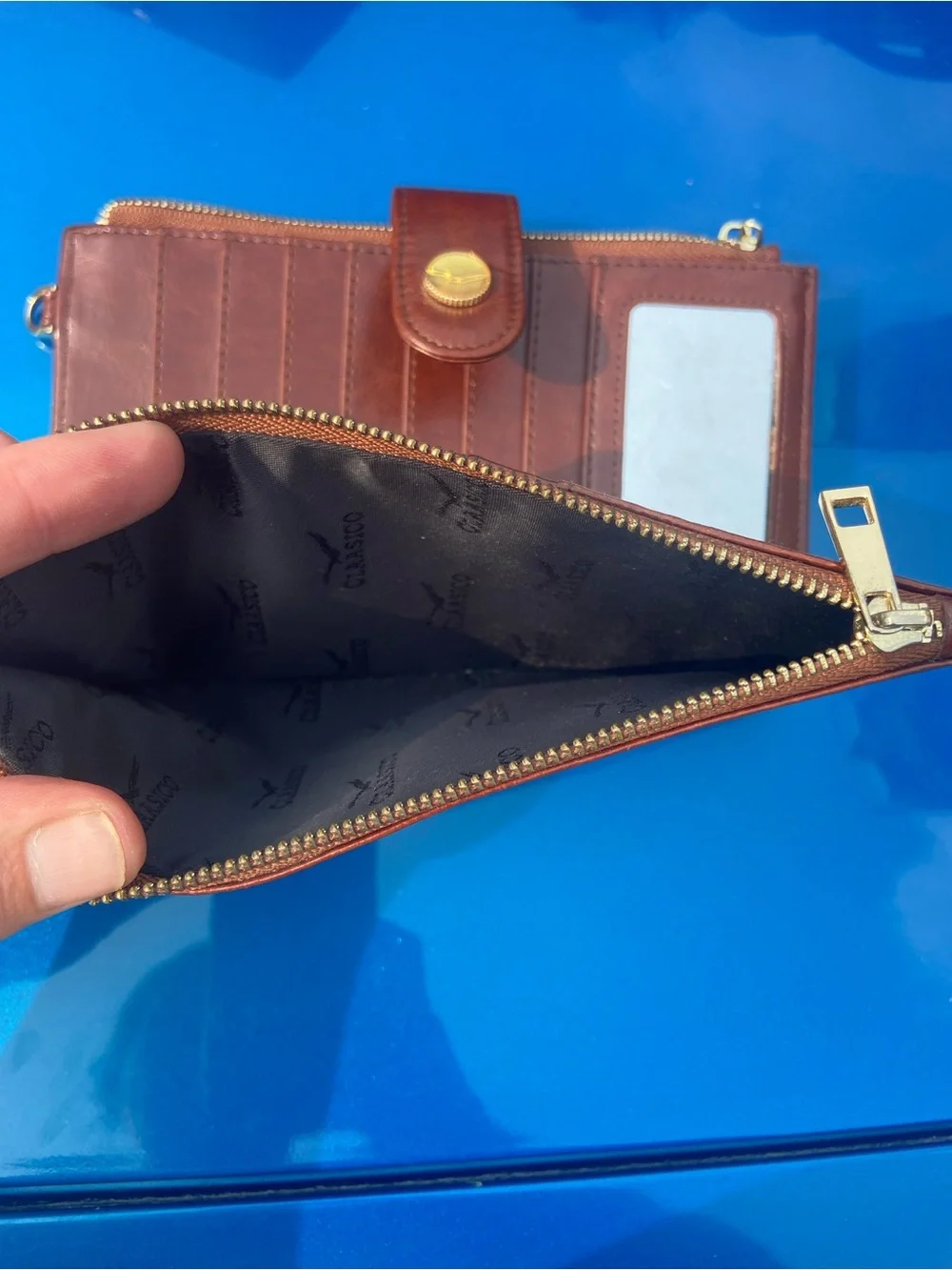 Classic Brown Leather Men's Wallet Clutch